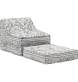 VidaXL Loungebank modulair stof lichtgrijs