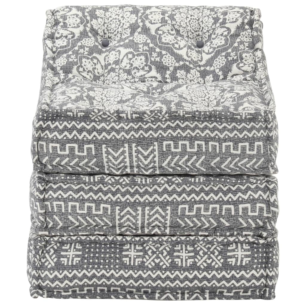 VidaXL Loungebank modulair stof lichtgrijs