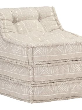 VidaXL Loungebank modulair stof lichtbruin