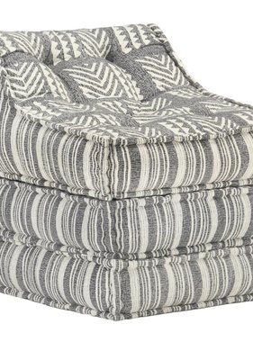 VidaXL Loungebank modulair stof zwart