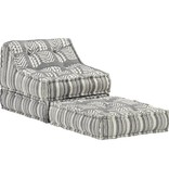 VidaXL Loungebank modulair stof zwart