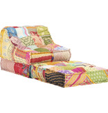 vidaXL Loungebank modulair patchwork stof