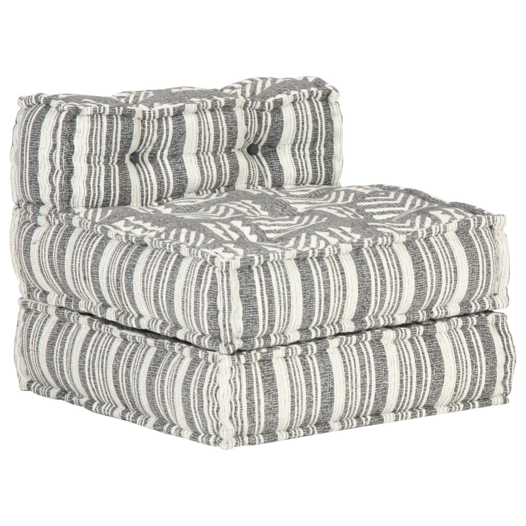 VidaXL Bank modulair stof zwart