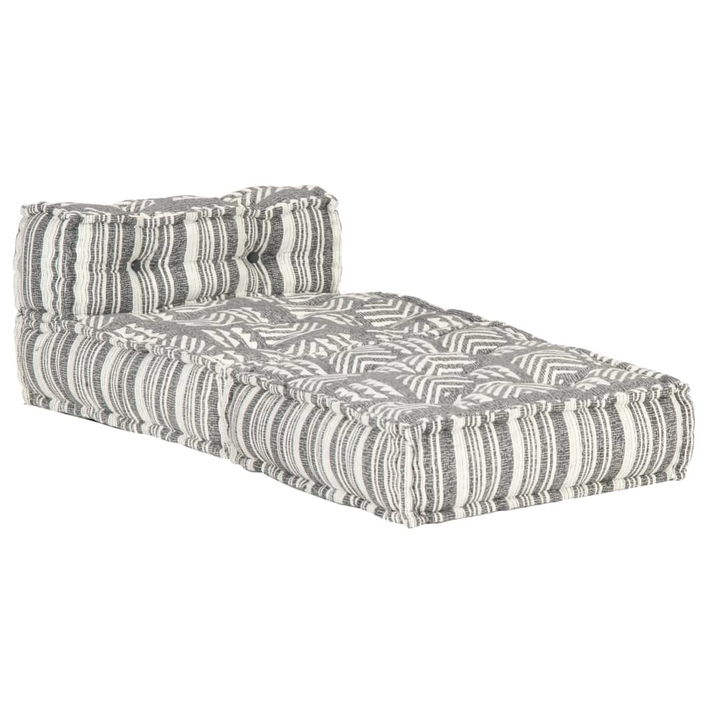 VidaXL Bank modulair stof zwart