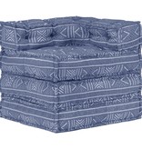 VidaXL Poef modulair stof indigo