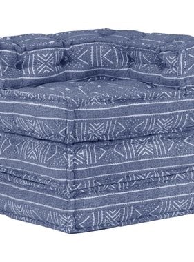 VidaXL Poef modulair stof indigo