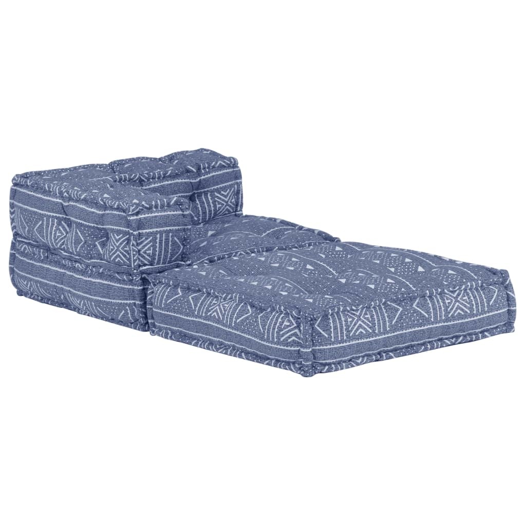 VidaXL Poef modulair stof indigo