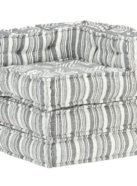 VidaXL Hoekbank modulair stof zwart