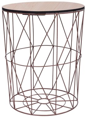 VidaXL Salontafel  Ø 47 cm koperkleurig