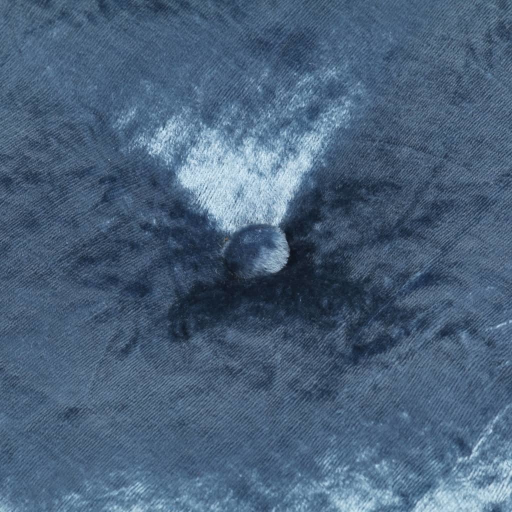 VidaXL Poef rond 40x20 cm fluweel blauw