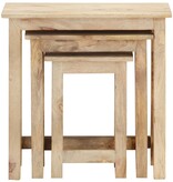 VidaXL 3-delige Tafeltjesset massief mangohout