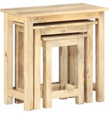 VidaXL 3-delige Tafeltjesset massief mangohout