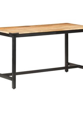 VidaXL Eettafel 140x70x76 cm massief ruw mangohout