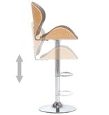 VidaXL Barstoel stof taupe