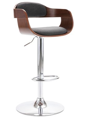 VidaXL Barstoel multiplex en stof grijs