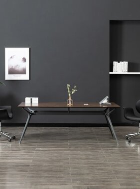 VidaXL Eetkamerstoel draaibaar kunstleer zwart