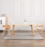VidaXL Eetkamerstoelen 2 st gebogen hout en kunstleer