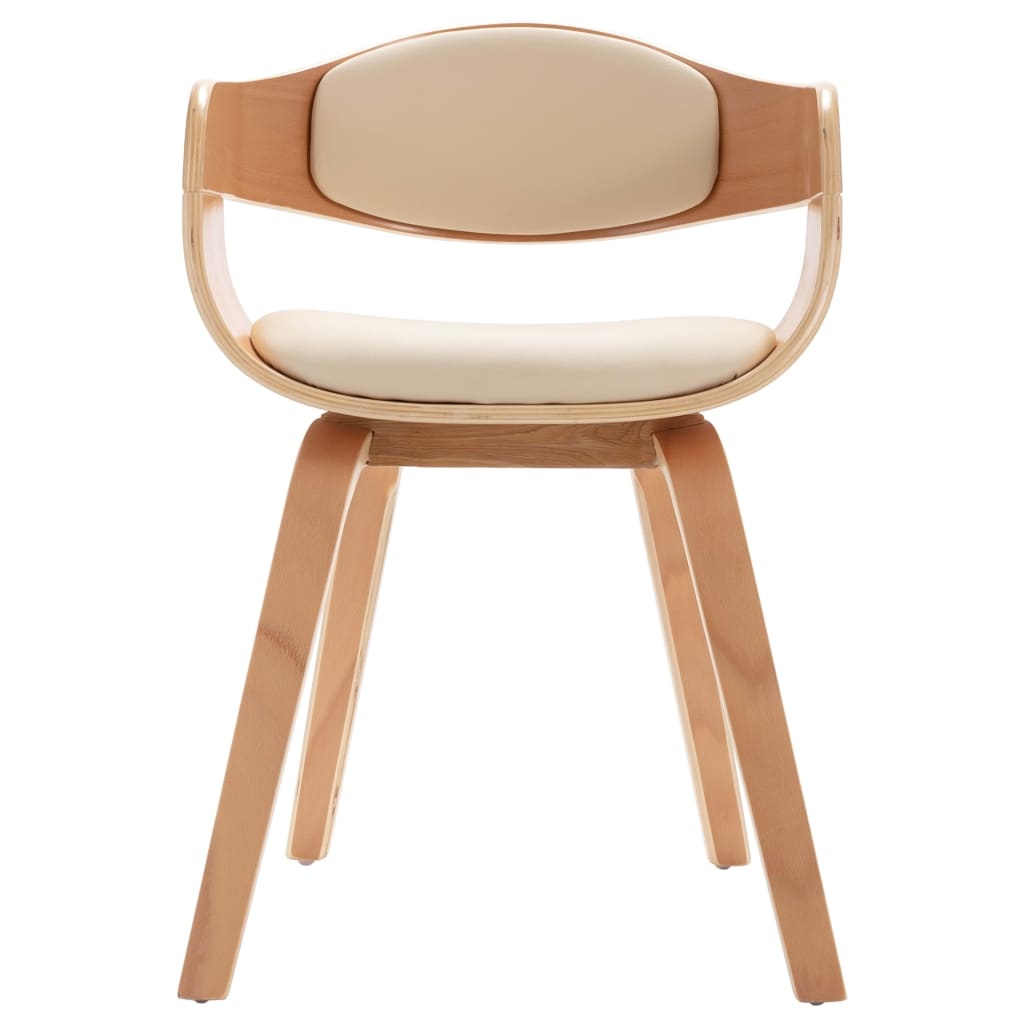 VidaXL Eetkamerstoelen 2 st gebogen hout en kunstleer