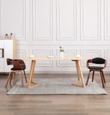 VidaXL Eetkamerstoelen 2 st gebogen hout en kunstleer