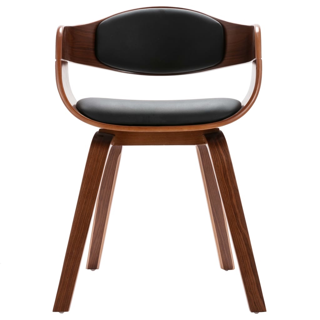 VidaXL Eetkamerstoelen 2 st gebogen hout en kunstleer