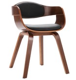 VidaXL Eetkamerstoelen 2 st gebogen hout en kunstleer