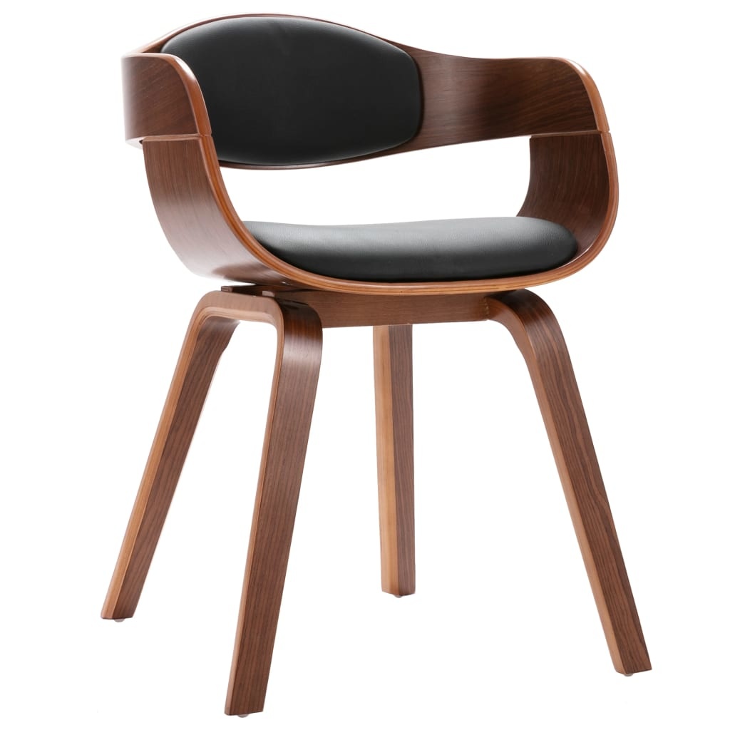 VidaXL Eetkamerstoelen 2 st gebogen hout en kunstleer