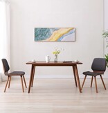 VidaXL Eetkamerstoelen 2 st stof grijs