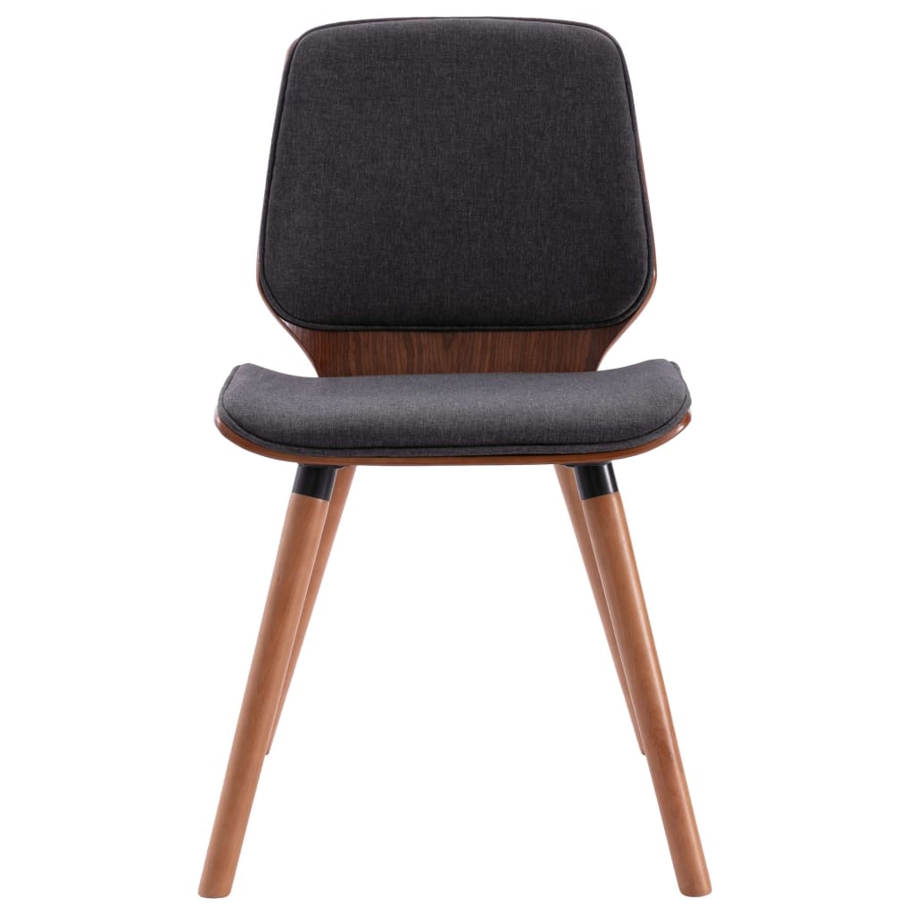 vidaXL Eetkamerstoelen 2 st stof grijs