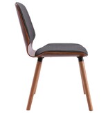 vidaXL Eetkamerstoelen 2 st stof grijs