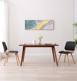 VidaXL Eetkamerstoelen 2 st kunstleer zwart