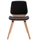VidaXL Eetkamerstoelen 2 st kunstleer zwart