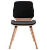 vidaXL Eetkamerstoelen 2 st kunstleer zwart