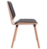 VidaXL Eetkamerstoelen 2 st kunstleer zwart