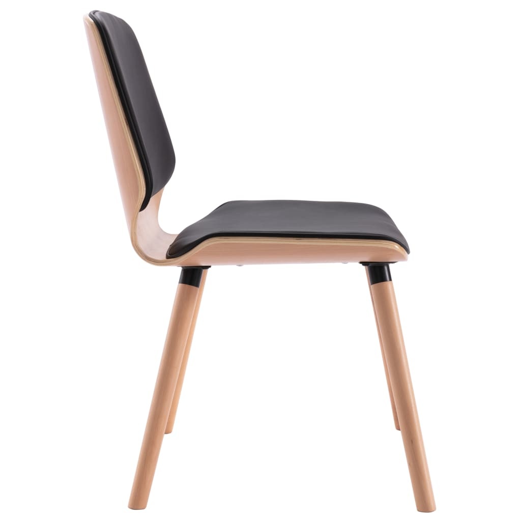 VidaXL Eetkamerstoelen 2 st kunstleer zwart