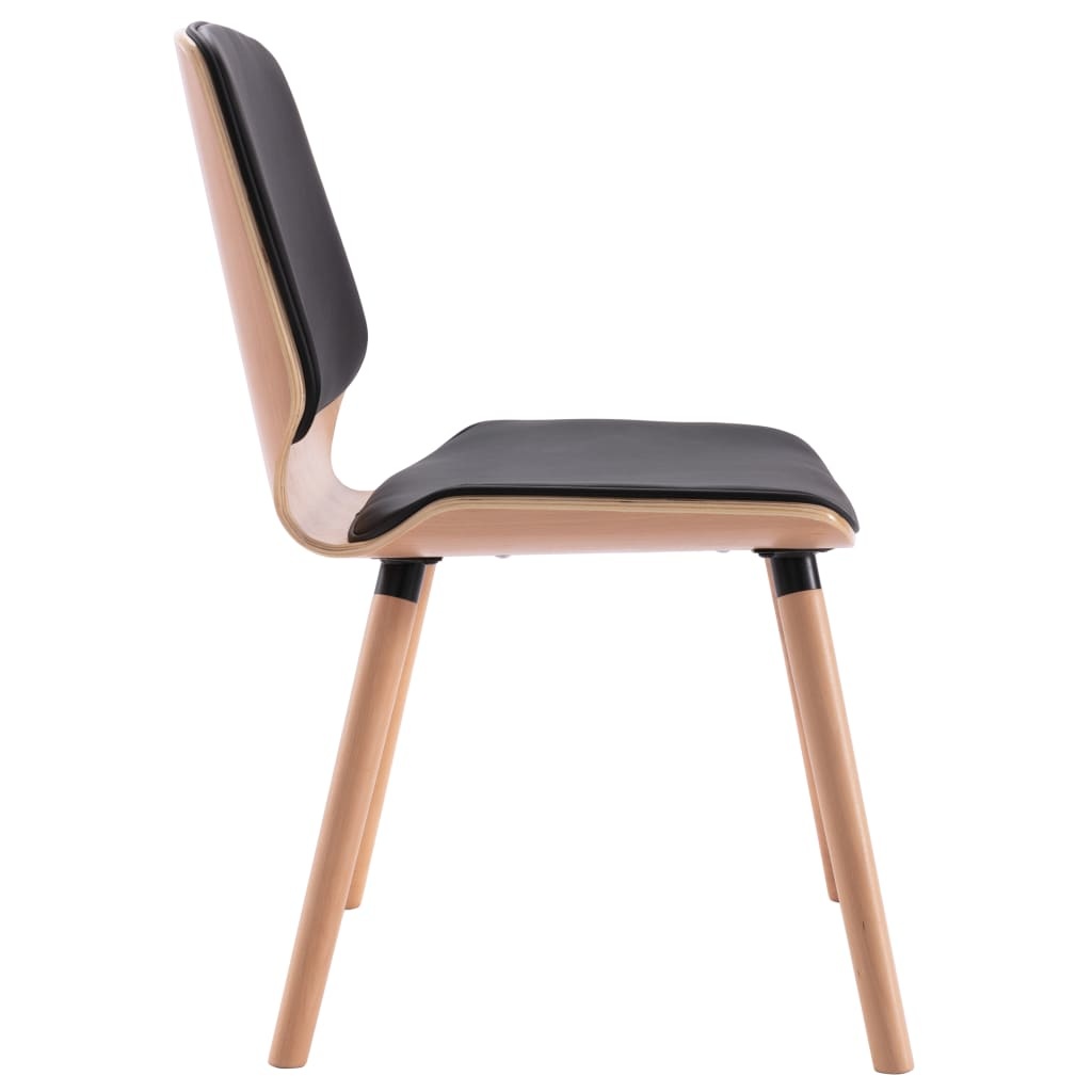 vidaXL Eetkamerstoelen 2 st kunstleer zwart