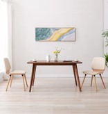 VidaXL Eetkamerstoelen 2 st kunstleer crème