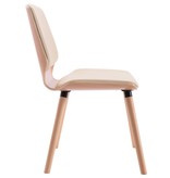 vidaXL Eetkamerstoelen 2 st kunstleer crème