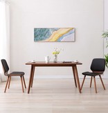 VidaXL Eetkamerstoelen 2 st kunstleer zwart