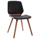 vidaXL Eetkamerstoelen 2 st kunstleer zwart