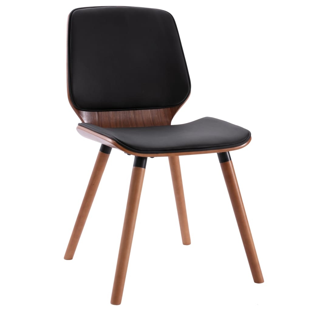 vidaXL Eetkamerstoelen 2 st kunstleer zwart