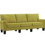 VidaXL Driezitsbank stof groen