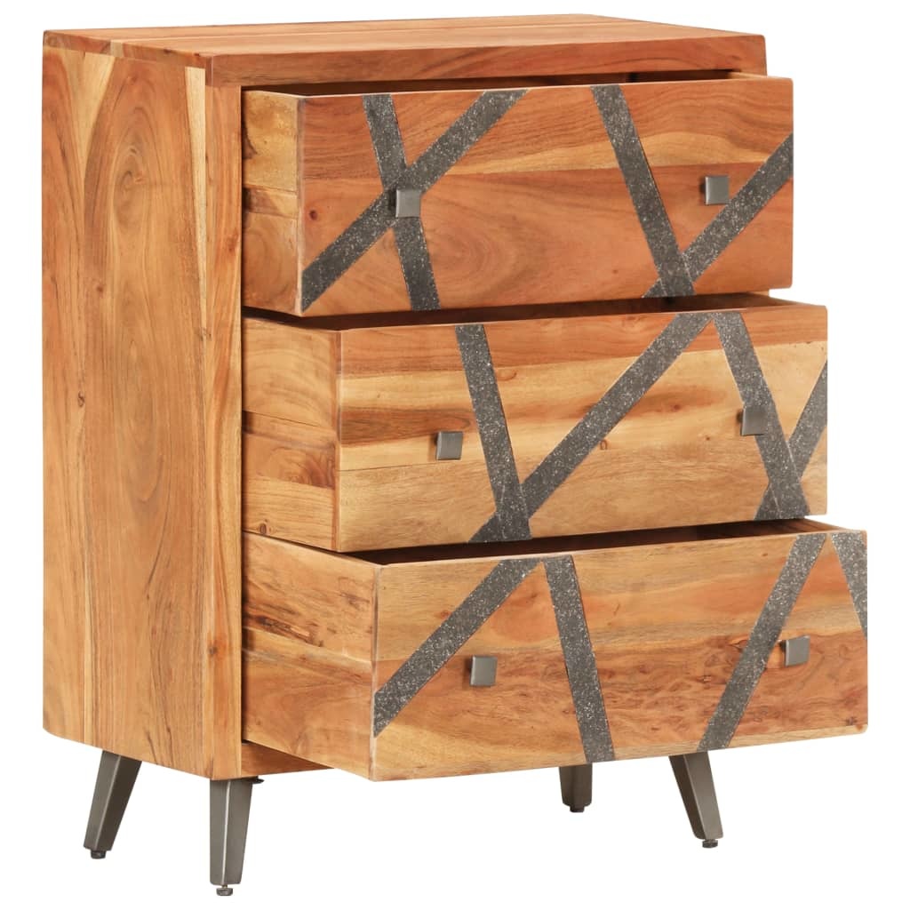 VidaXL Dressoir 60x30x75 cm massief acaciahout