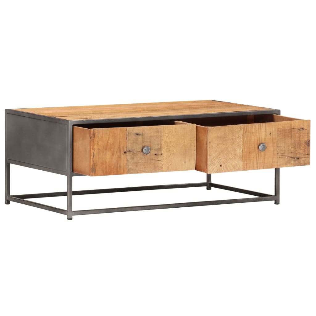 vidaXL Salontafel 90x50x35 cm massief gerecycled hout