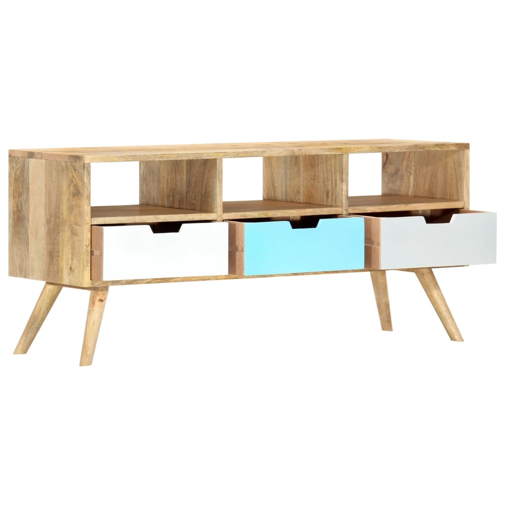 vidaXL Tv-meubel 110x35x48 cm massief mangohout