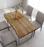 vidaXL Eettafel 160x80x76 cm massief acaciahout