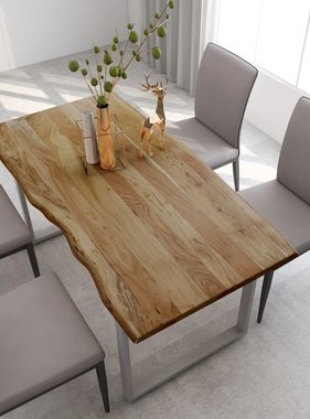 vidaXL Eettafel 160x80x76 cm massief acaciahout