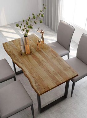 vidaXL Eettafel 140x70x76 cm massief acaciahout