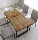 VidaXL Eettafel 160x80x76 cm massief acaciahout
