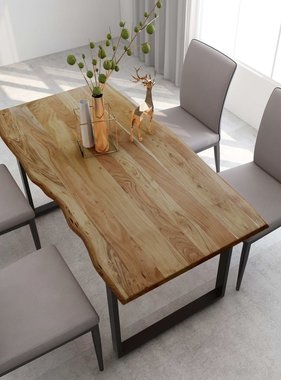 VidaXL Eettafel 160x80x76 cm massief acaciahout