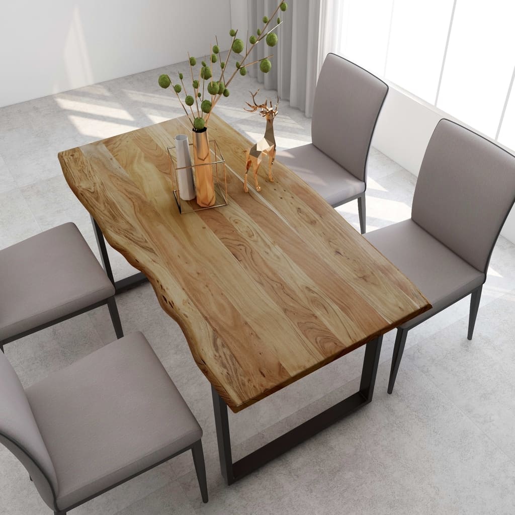 vidaXL Eettafel 160x80x76 cm massief acaciahout